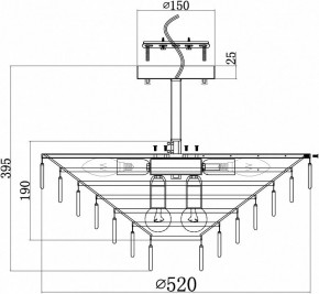 Люстра на штанге Maytoni Mazzo MOD130CL-11G в Миассе - miass.mebel24.online | фото 5