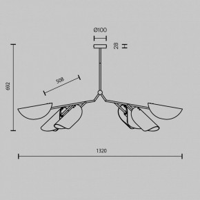 Люстра на штанге Maytoni Organic MOD225PL-06B в Миассе - miass.mebel24.online | фото 4