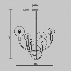 Люстра на штанге Maytoni Status MOD333PL-06BS в Миассе - miass.mebel24.online | фото 3