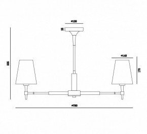 Люстра на штанге Maytoni Zaragoza H001CL-05BS в Миассе - miass.mebel24.online | фото 6
