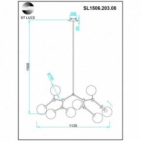 Люстра на штанге ST-Luce Chieti SL1506.203.08 в Миассе - miass.mebel24.online | фото 7