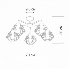 Люстра на штанге Vitaluce V4258 V4258-0/5PL в Миассе - miass.mebel24.online | фото 2