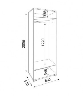 Мармарис (гостиная) М01 Шкаф (2 двери) в Миассе - miass.mebel24.online | фото 2