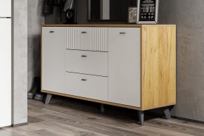 МИЛАН Гостиная (Дуб Золотой/Белый Матовый) модульная в Миассе - miass.mebel24.online | фото 10