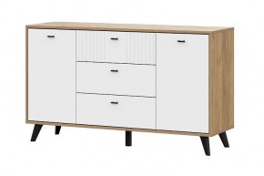 МИЛАН Гостиная (Дуб Золотой/Белый Матовый) модульная в Миассе - miass.mebel24.online | фото 14