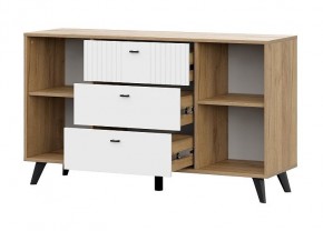 МИЛАН Гостиная (Дуб Золотой/Белый Матовый) модульная в Миассе - miass.mebel24.online | фото 15