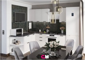 Модульная кухня Альфа холст белый в Миассе - miass.mebel24.online | фото 1
