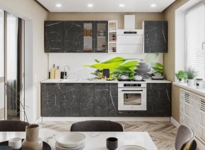 Модульная кухня Марбл мрамор дарк в Миассе - miass.mebel24.online | фото 1