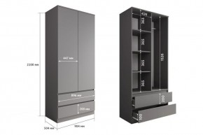 МОРИ МШ 900.2 Шкаф (графит) в Миассе - miass.mebel24.online | фото 2