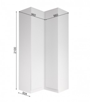 МОРИ МШУ 960.1 Шкаф угловой (белый) в Миассе - miass.mebel24.online | фото 2