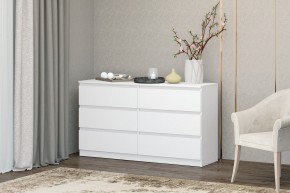 МС "Хилтон" Комод №5 1400 (6 ящ.) белый текстурный в Миассе - miass.mebel24.online | фото