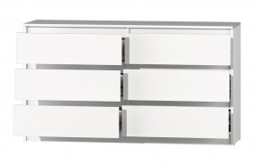 МС "Хилтон" Комод №5 1400 (6 ящ.) белый текстурный в Миассе - miass.mebel24.online | фото 3
