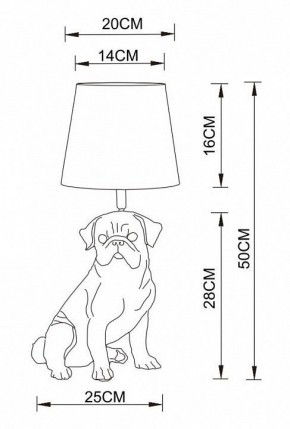 Настольная лампа декоративная Arte Lamp Bobby A1512LT-1WH в Миассе - miass.mebel24.online | фото 2