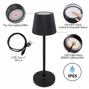 Настольная лампа декоративная Arte Lamp Fuyue A1616LT-1BK в Миассе - miass.mebel24.online | фото 3