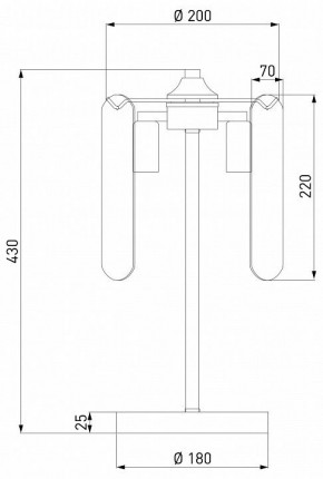 Настольная лампа декоративная Eurosvet Claire 01170/3 золото в Миассе - miass.mebel24.online | фото 3