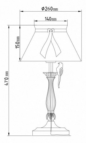 Настольная лампа декоративная Maytoni Bird ARM013-11-W в Миассе - miass.mebel24.online | фото 5