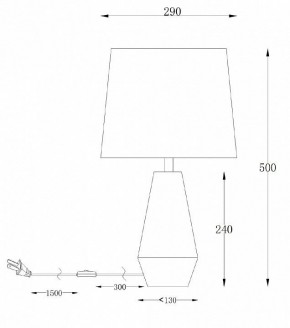 Настольная лампа декоративная Maytoni Calvin Table Z181-TL-01-B в Миассе - miass.mebel24.online | фото 2