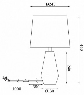 Настольная лампа декоративная Maytoni Calvin Table Z181-TL-01-W в Миассе - miass.mebel24.online | фото 2