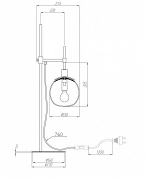 Настольная лампа декоративная Maytoni Erich MOD221-TL-01-G в Миассе - miass.mebel24.online | фото 3