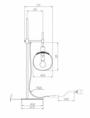 Настольная лампа декоративная Maytoni Erich MOD221-TL-01-N в Миассе - miass.mebel24.online | фото 3