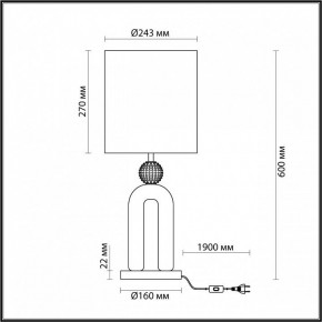 Настольная лампа декоративная Odeon Light Bagel 5410/1T в Миассе - miass.mebel24.online | фото 4