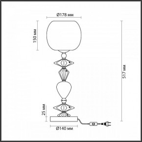 Настольная лампа декоративная Odeon Light Bizet 4855/1T в Миассе - miass.mebel24.online | фото 3