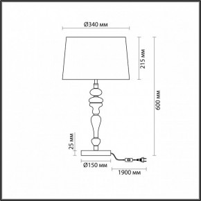 Настольная лампа декоративная Odeon Light Homi 5040/1T в Миассе - miass.mebel24.online | фото 4