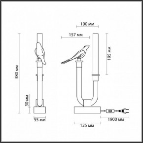 Настольная лампа декоративная Odeon Light Lark 5431/2TL в Миассе - miass.mebel24.online | фото 4