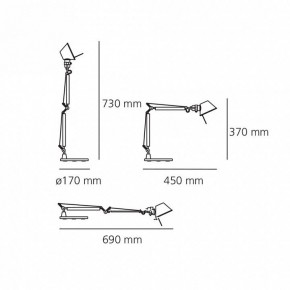 Настольная лампа офисная Artemide  0011860A в Миассе - miass.mebel24.online | фото