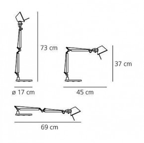 Настольная лампа офисная Artemide  A001300 в Миассе - miass.mebel24.online | фото 4