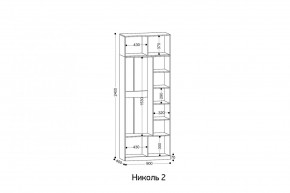 НИКОЛЬ 2 шкаф 2-х створчатый в Миассе - miass.mebel24.online | фото 3