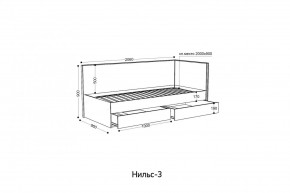 НИЛЬС - 3 Кровать с ортопедом 900 в Миассе - miass.mebel24.online | фото 2