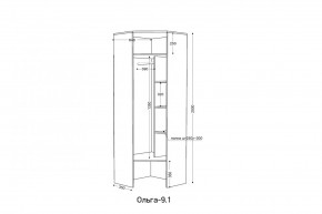 ОЛЬГА 9.1 Шкаф угловой без зеркала в Миассе - miass.mebel24.online | фото 2