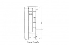 ОЛЬГА-МИЛК 9.1 Шкаф угловой без зеркала в Миассе - miass.mebel24.online | фото 2