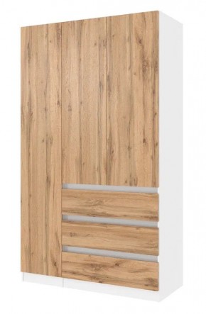 ПАРУС Шкаф 3-х ств. 1200 (белый/вотан) в Миассе - miass.mebel24.online | фото