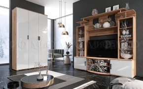 Пенал Виста (Белый глянец/Дуб крафт) в Миассе - miass.mebel24.online | фото 3