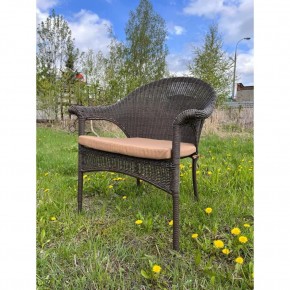 Плетеное кресло LV-140B-Brown с подушкой в комплекте в Миассе - miass.mebel24.online | фото 1