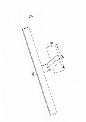 Подсветка для зеркала Maytoni Decart MIR010WL-L12W4K в Миассе - miass.mebel24.online | фото 3
