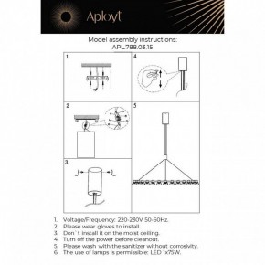 Подвесная люстра Aployt Rezeda APL.788.03.15 в Миассе - miass.mebel24.online | фото 13