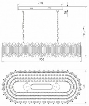 Подвесная люстра Bogate-s Chaleur 423/1 в Миассе - miass.mebel24.online | фото 5