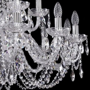 Подвесная люстра Bohemia Ivele Crystal 1402 1402/12+6/300/2d/Ni в Миассе - miass.mebel24.online | фото 2