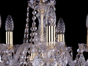 Подвесная люстра Bohemia Ivele Crystal 1402 1402/5/141/G/Leafs в Миассе - miass.mebel24.online | фото 3