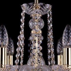 Подвесная люстра Bohemia Ivele Crystal 1402 1402/6/160/G/Leafs в Миассе - miass.mebel24.online | фото 4