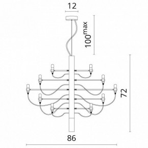 Подвесная люстра Divinare Molto 8030/02 LM-30 в Миассе - miass.mebel24.online | фото 5