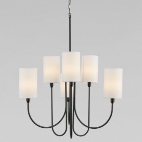 Подвесная люстра Eurosvet Abbey 60164/6 черный в Миассе - miass.mebel24.online | фото