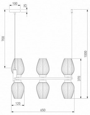 Подвесная люстра Eurosvet Alva 30183/6 латунь в Миассе - miass.mebel24.online | фото 4
