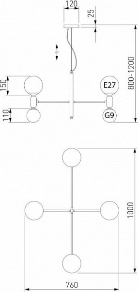 Подвесная люстра Eurosvet Bubble 30182/8 белый в Миассе - miass.mebel24.online | фото 3