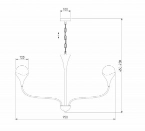 Подвесная люстра Eurosvet Calyx 60169/8 никель в Миассе - miass.mebel24.online | фото 3