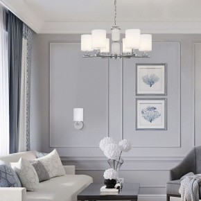 Подвесная люстра Eurosvet Caprera 60146/8 никель в Миассе - miass.mebel24.online | фото 4