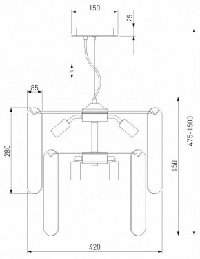 Подвесная люстра Eurosvet Claire 60170/8 золото в Миассе - miass.mebel24.online | фото 5
